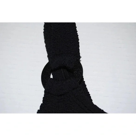 NWOT HUNZA G DOMINO RING HARDWARE ONE-PIECE SWIMSUIT BLACK WOMEN'S ONE SIZE - Picture 8 of 14